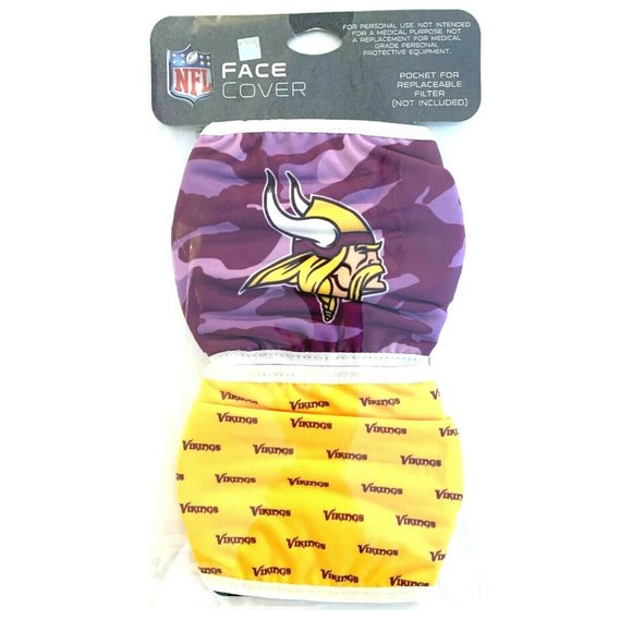 Minnesota Vikings 2 PACK Face Mask Cover Adult